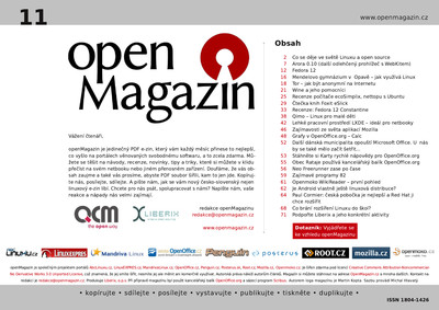 Titulní strana jedenáctého openMagazinu
