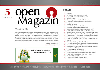 Titulní strana pátého letošního OpenMagazinu