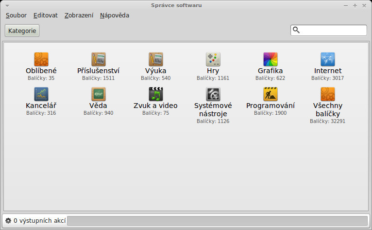 Správce softwaru v distribuci Linux Mint