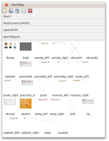 Sada výstřižků pro openMagazin