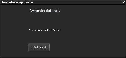 Instalace dokončena