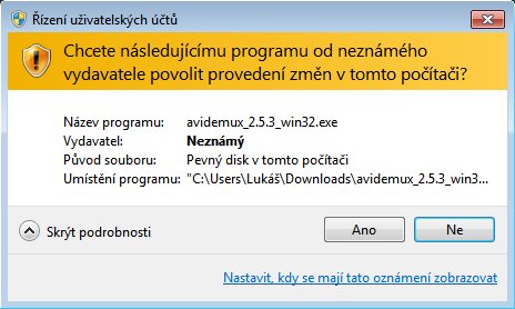 Dotaz na zvýšení oprávnění – instalátor není důvěryhodně podepsán