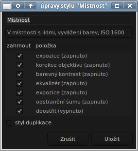 Upravovat uložené styly a vytvořit jiné není problém