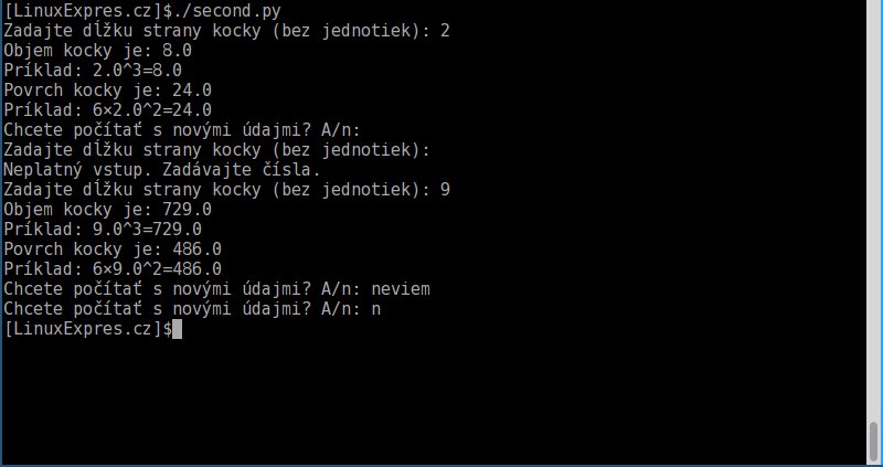 Ukážka fungovania vylepšenej verzie second.py