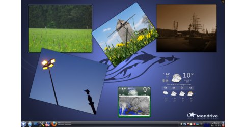 Mandriva Linux 2010 a prostředí KDE4 s miniaplikacemi
