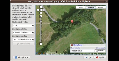 digiKam – přiřazení GPS údajů