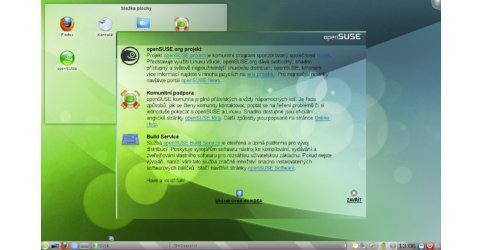 Poprvé spuštěné KDE