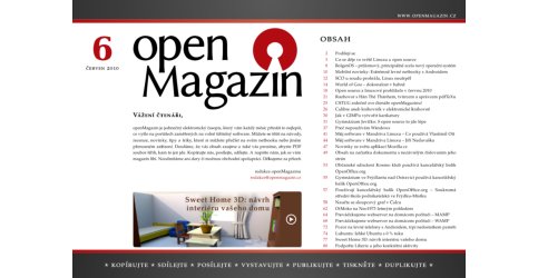 Titulní strana šestého letošního openMagazinu