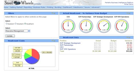 Pentaho Business Intelligence Digital Dashboard