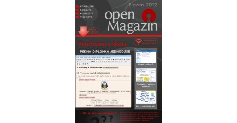 Titulní strana openMagazinu