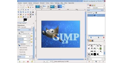 GIMP 2.8 v režimu jednoho okna