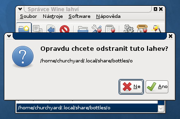 Opravdu chcete smazat lahev?
