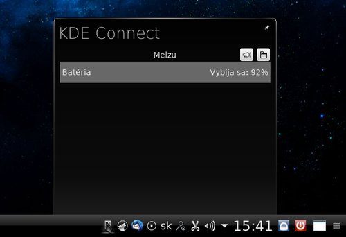 Obrázok 4: KDEConnect na desktope