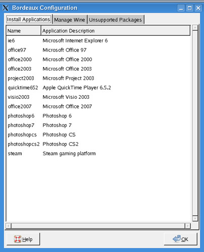 V menu Install Applications (Inštaluj aplikácie) vidieť aplikácie už optimalizované pre použitie
