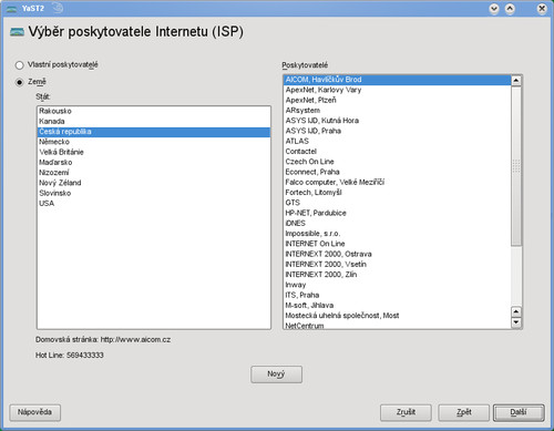 Výběr poskytovatele internetu