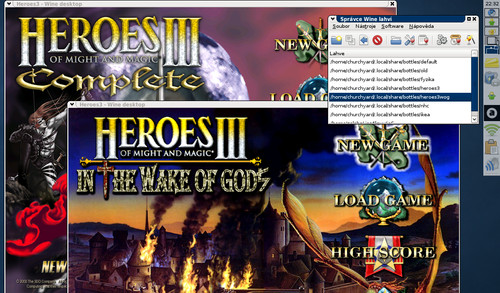 Wibom v akci: Dvě různé verze Heroes 3 spuštěné najednou