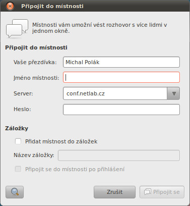 Připojit do místnosti