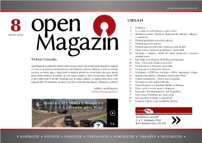 Titulní strana openMagazinu 08/2010