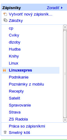 Zdieľaný zápisník LinuxEXPRES
