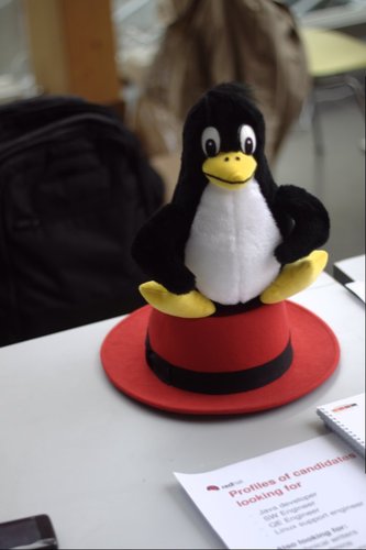 Tux na klobouku