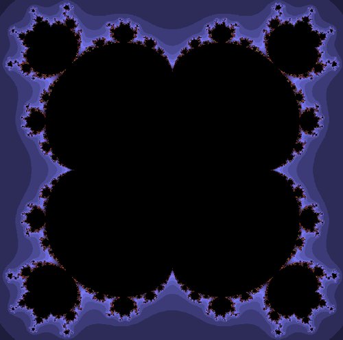 Mandelbrotova množina definovaná s pátou mocninu