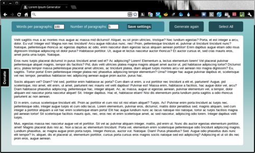 Rozšírenie Lorem Ipsum Generator