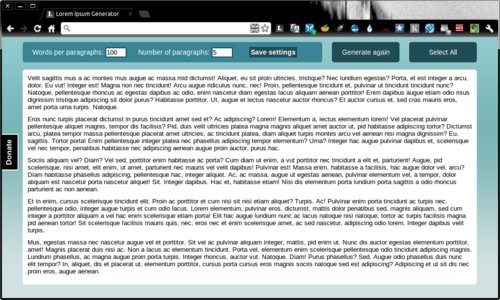 Rozšírenie Lorem Ipsum Generator