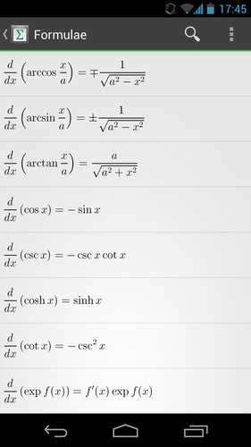 Tabulkové derivace