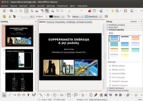Prezentace v Impress