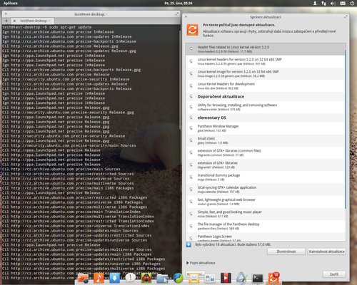 Správce aktualizací nezapře Ubuntu