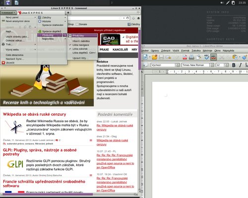 Jednoduše úžasný vzhled aplikací v Crunchbang Linux