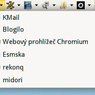 Spouštěče na panelu Xfce