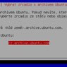Výběr zrcadla s archivem Ubuntu