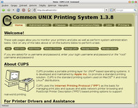 Webové rozhraní CUPS běžící na portu 631