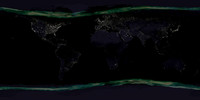 Noční mapa zobrazuje světla z měst