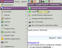 Menu Bordeaux v GNOME