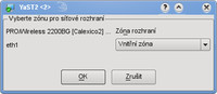 Výběr zóny pro rozhraní