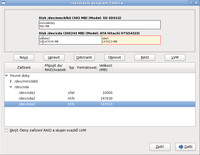 Práce s diskovými oddíly při instalaci