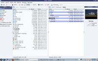 Správce souborů KDE Dolphin v dvoupanelové úpravě