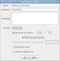 Nastavení úlohy v Rachotě