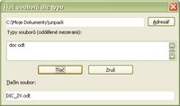Výber adresára a zadanie prípon pre hromadnú tlač súborov
