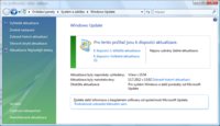 Okno nástroje Windows Update