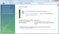 Okno nástroje Windows Update