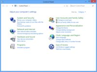 Ovládací panel ve Windows 8