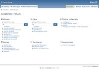Pohled do administrace Claroline